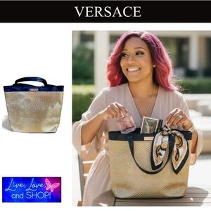 VERSACE Parfums Large Tote Bag, EUC